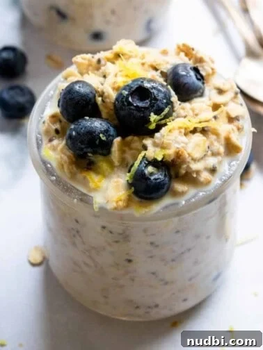Blueberry lemon overnight oats.