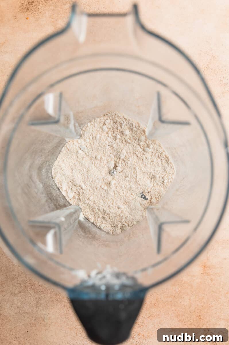 Fluffy Banana Oat Blender Pancakes in Minutes 5 Oat flour that has been processed from old fashioned oats in blender.