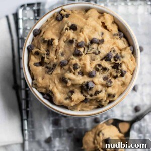 Vegan Chickpea Cookie Dough Recipe for Edible Dough Lovers 6 Chickpea Cookie dough in bowl.
