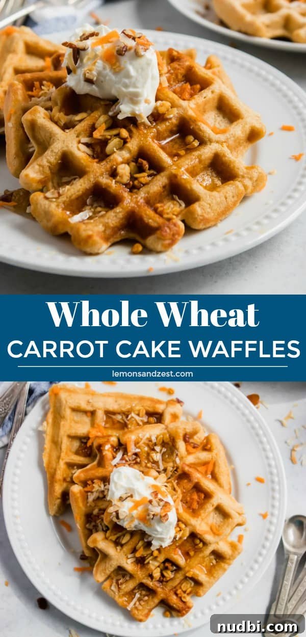 Whole Wheat Carrot Cake Waffles with Cream Cheese Glaze 6 img 4767 6