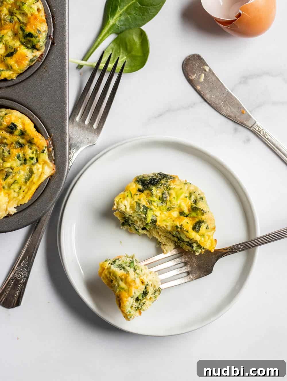 Breakfast Egg Muffins with Spinach and Zucchini