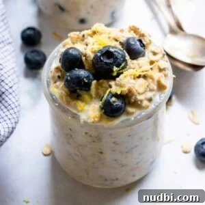Blueberry Lemon Overnight Oats Recipe for Quick Make-Ahead Breakfast 4 Blueberry lemon overnight oats.