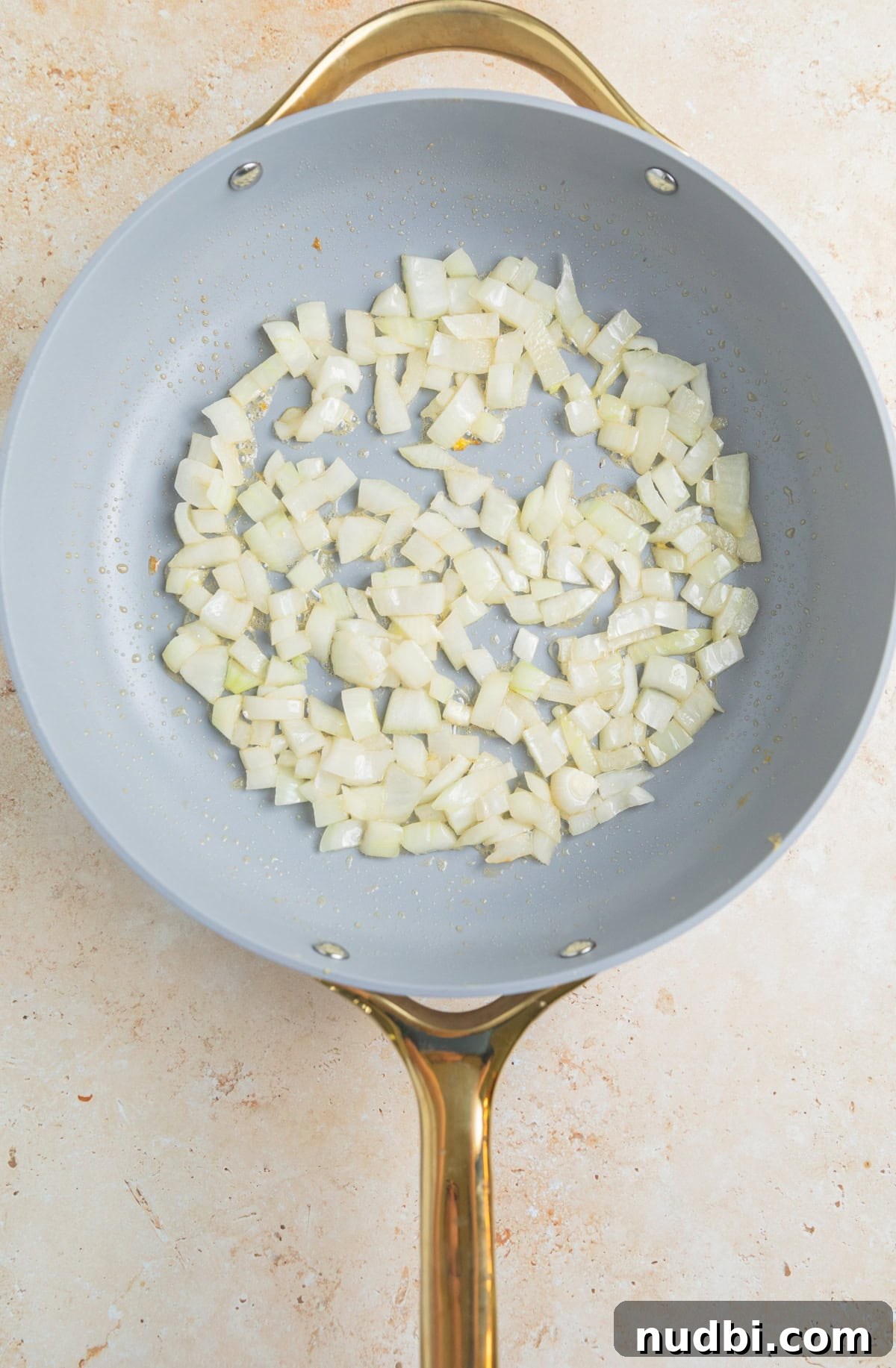 Quick Chicken Fried Rice Recipe for Perfect Weeknight Meals 5 Onions sautéed in large skillet.