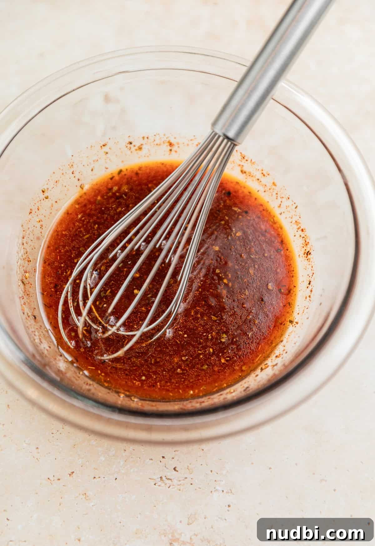 Zesty Chili Lime Chicken Recipe for Tender Grilled Chicken 4 Chili lime marinade in glass mixing bowl with whisk.