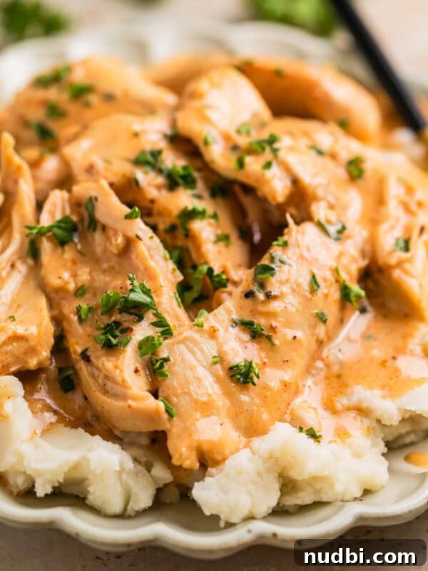 Slow-Cooker Orange Chicken Recipe for Tender, Saucy Chicken 14 Slow cooker honey mustard chicken served over top mashed potatoes.
