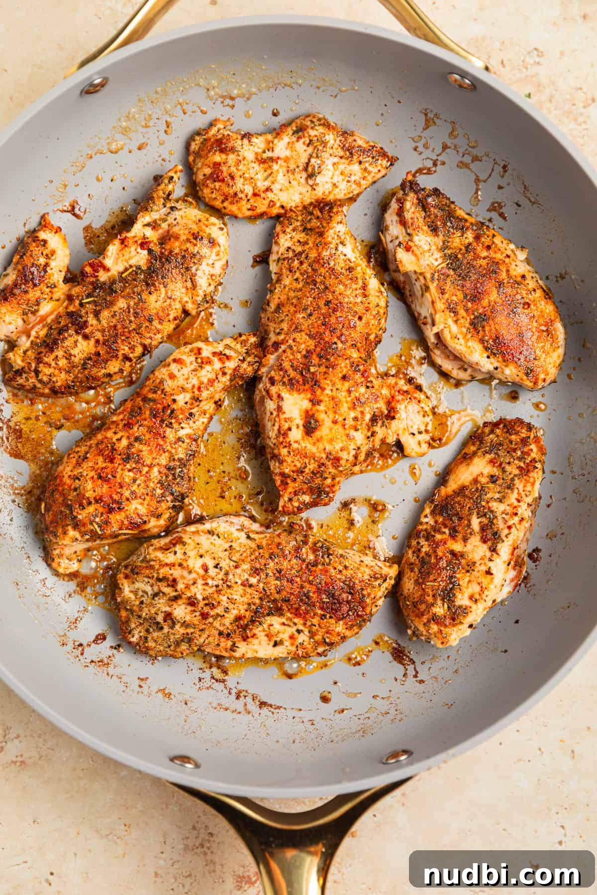 One-Pan Chicken and Rice Skillet Recipe for Flavorful Weeknights 6 Seared chicken in skillet.