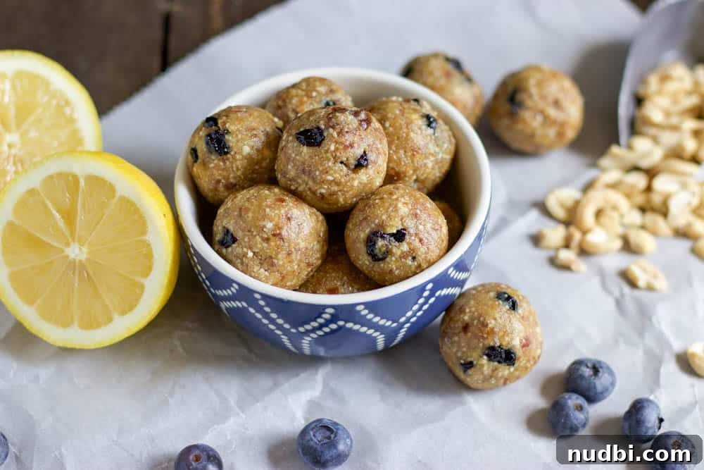 Blueberry Lemon Energy Bites