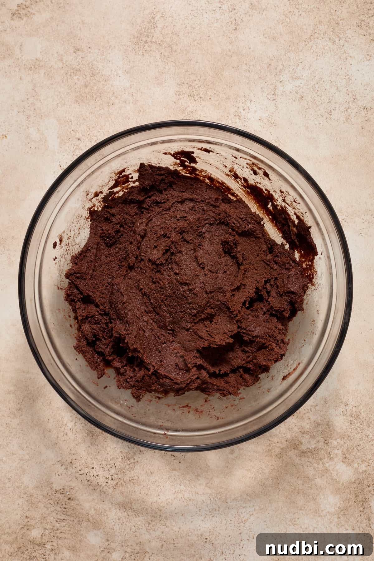 Molten Chocolate Lava Cookies Recipe: Gooey Center Cookies Tutorial 11 Chocolate lava cookie dough in glass bowl.