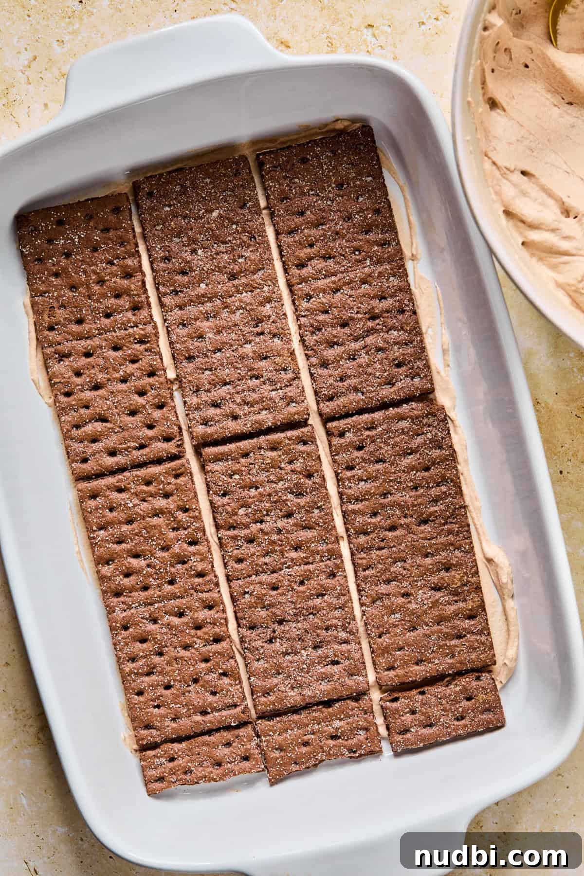 Decadent No-Bake Chocolate Icebox Cake Recipe 12 Chocolate graham crackers in a single layer or hot chocolate cream mixture.