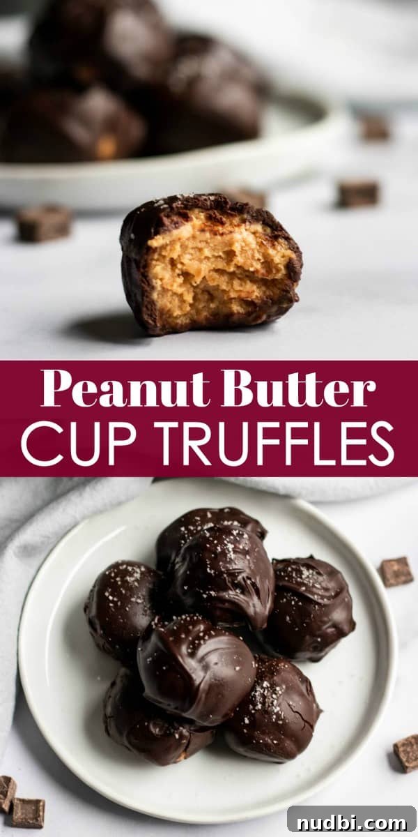 Peanut Butter Cup Truffles: Homemade Chocolate-Cream Bites 6 peanut butter cup truffles