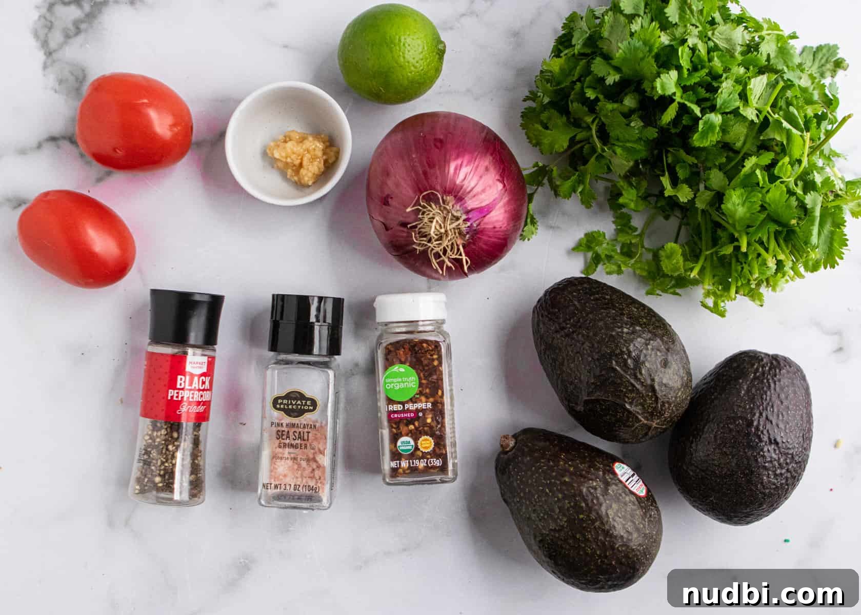 Creamy Avocado Guacamole Recipe with Zesty Lime and Cilantro 4 Ingredients needed to make this guacamole recipe.