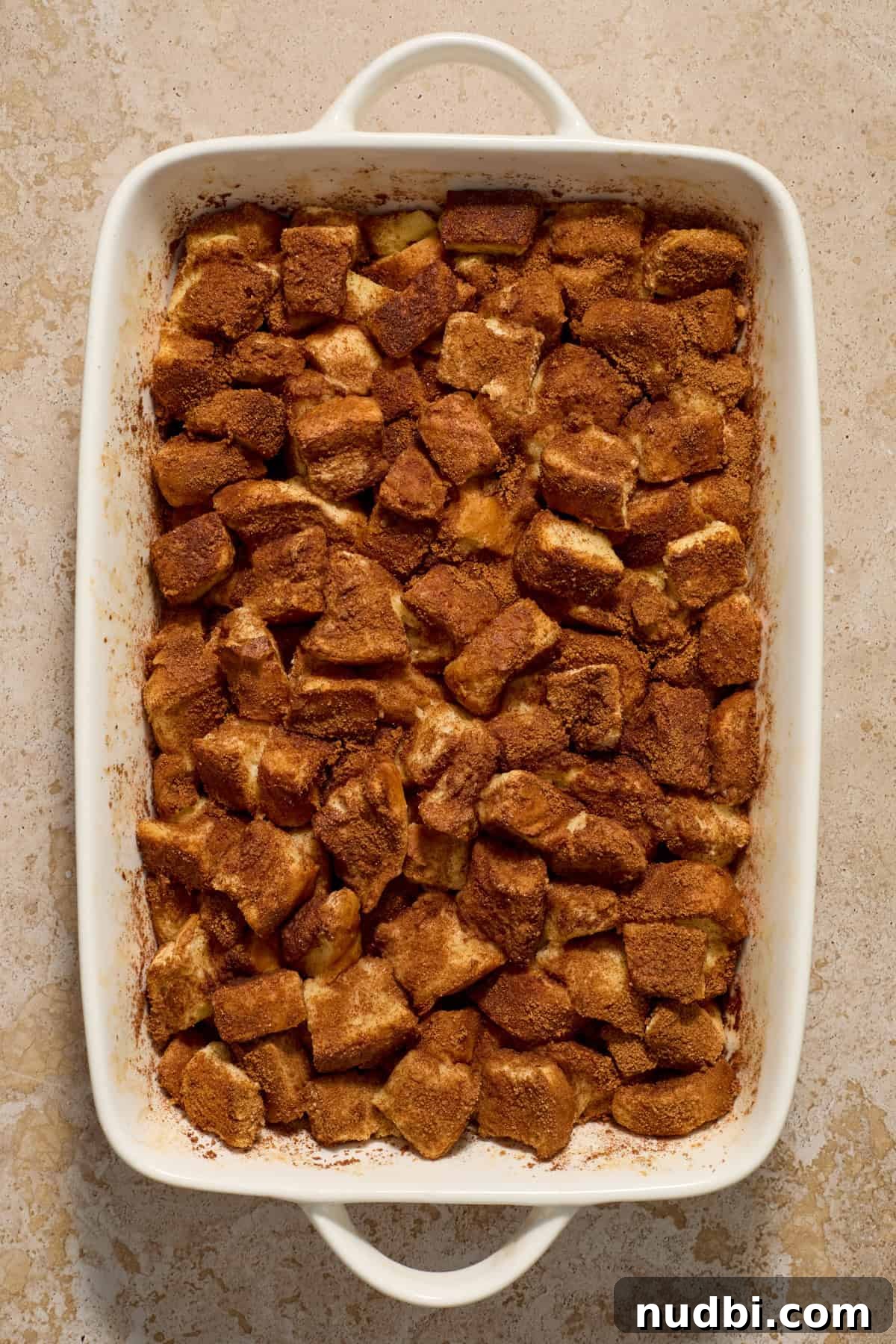 Overnight French Toast Casserole with Maple Cinnamon Glaze 10 Texas toast French toast bake freshly cooked.