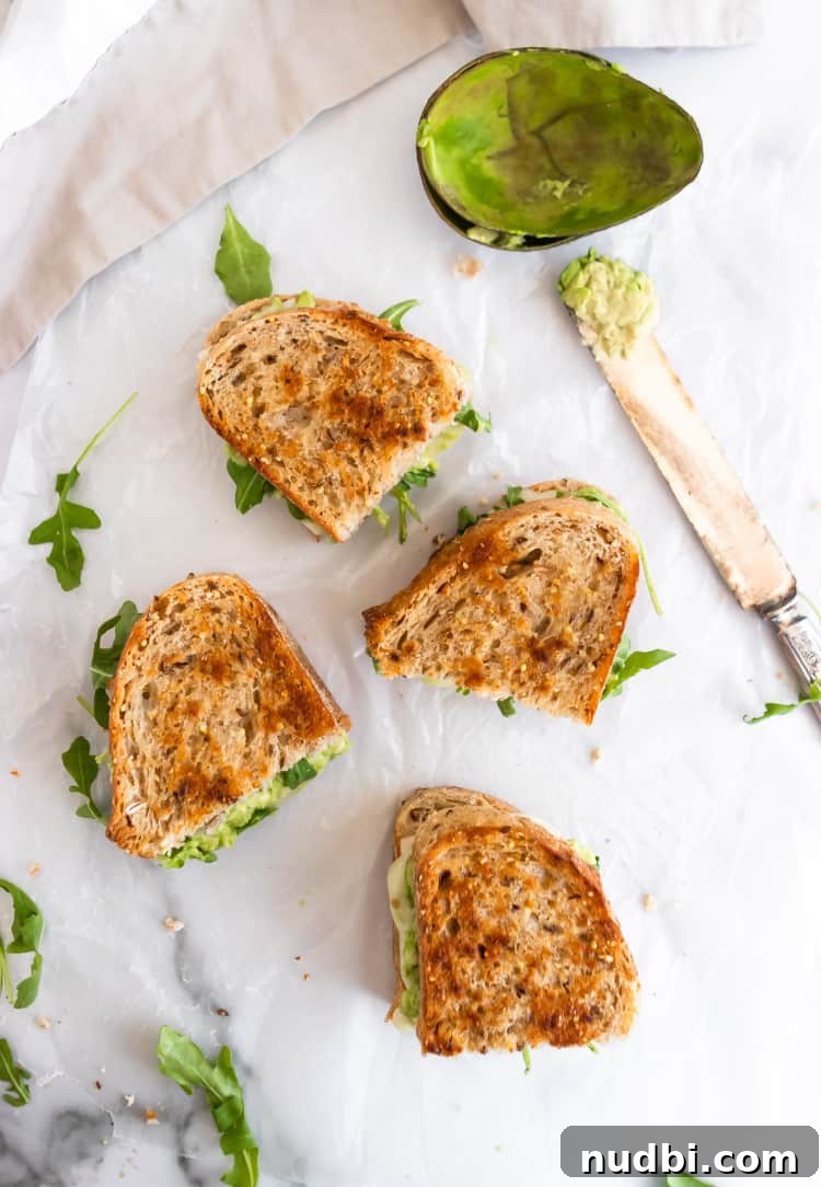 Havarti Grilled Cheese with Creamy Avocado & Baby Arugula 6 img 7283 5