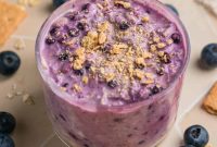 Creamy Blueberry Cheesecake Overnight Oats Recipe
