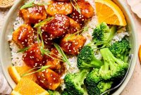Crispy Spicy Orange Chicken with Tangy Sauce